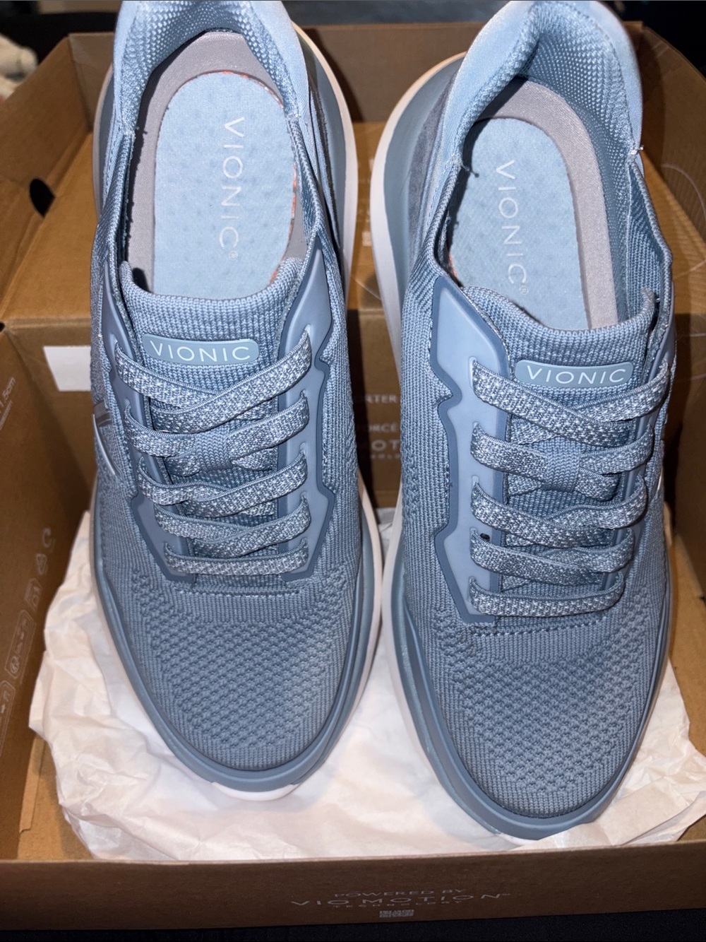 Vionic Walk Max Knit Pacific Blue Mesh Orthotic Women’s Walking Shoes 9.5